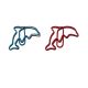 dolphin shaped paper clips, cute decorative paper clips for ocean & marine themes