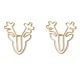 reindeer shaped paper clips, gold decorative paper clips for Christmas & holiday gifts