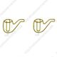 tobacco pipe decorative paper clips, fun shaped paper clips