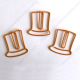 top hat shaped paper clips, fun decorative paper clips for gifts & stationery