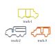 truck shaped paper clips, decorative paper clips for gifts & transportation theme