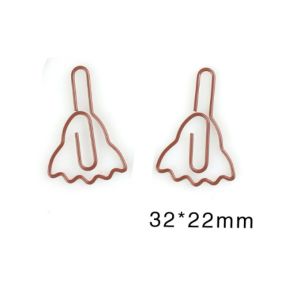 broom shaped paper clips, fun promotional paper clips