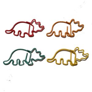 Triceratops Shaped Paper Clips, Cute Dinosaur Triceratops Clips, Custom Dino Stationery