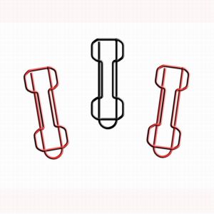 dumbell shaped paper clips, fun decorative paper clips