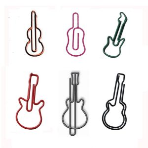 cute guitar decorative paper clips, music shaped paper clips for desk decoration & gifts