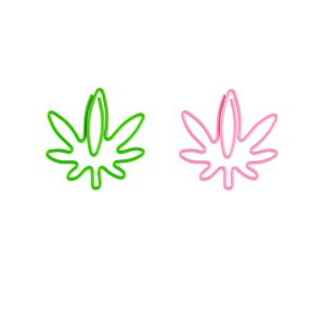 hemp leaf shaped paper clips, cute decorative paper clips for branding & gifts