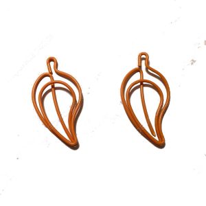 leaf shaped paper clips, yellow decorative paper clips for nature lovers