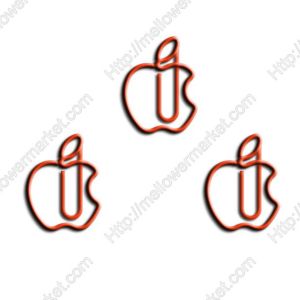 Mac apple logo paper clips, custom promotional paper clip
