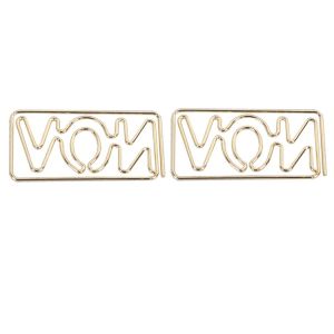 month NOV shaped paper clips for gifts & decor, gold decorative paper clips