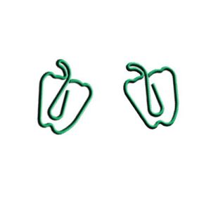 green pepper shaped paper clips, cute decorative paper clips for cards