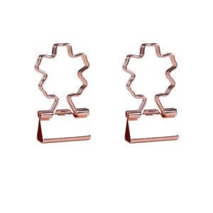 Sakura decorative binder clips, gold binder clips