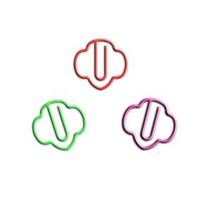 trefoil shaped paper clips, cute leaf decorative paper clips