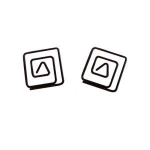 square shaped paper clips, black paper clips