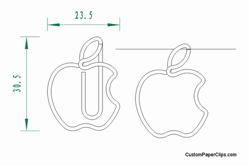 wire shaped logo paper clips